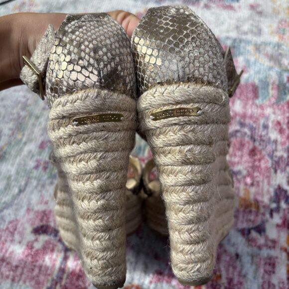 Jimmy Choo Python Platform Espadrille Sandals - Picture 8 of 10